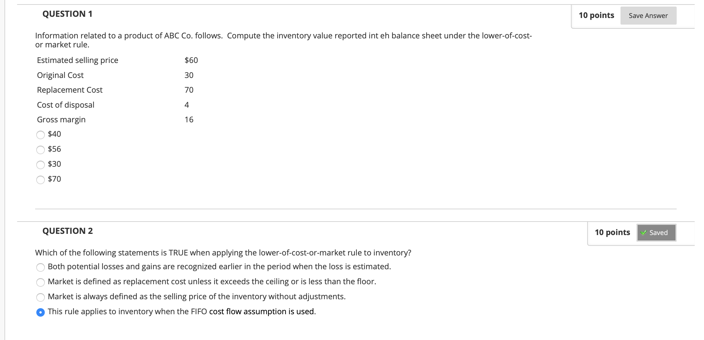Solved QUESTION 1 10 points Save Answer Information related | Chegg.com