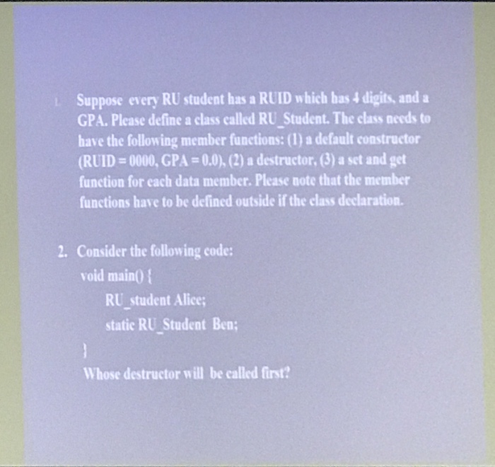 Solved Suppose every RU student has a RUID which has 4 | Chegg.com