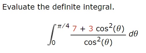 Solved Evaluate the definite | Chegg.com