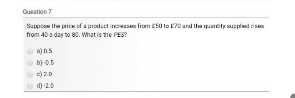 Solved Question 7 Suppose the price of a product increases | Chegg.com