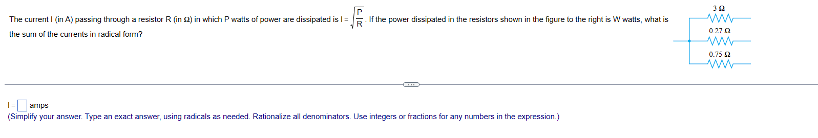 Solved The current I (in A ) passing through a resistor R | Chegg.com