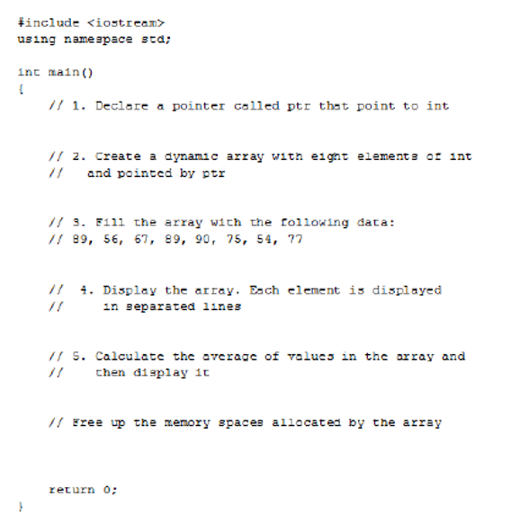 Solved #include using namespace std; int main() ! // 1. | Chegg.com