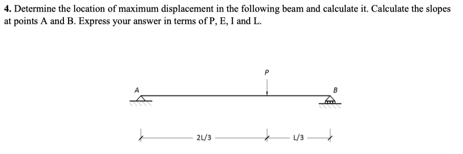 Solved 4. Determine the location of maximum displacement in | Chegg.com