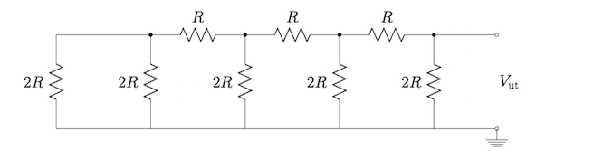 Solved Figure shows the R-2R network after shorting | Chegg.com