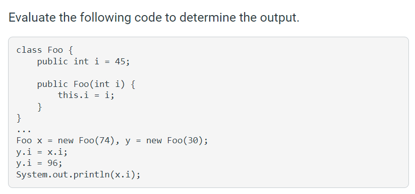 Solved Evaluate the following code to determine the | Chegg.com
