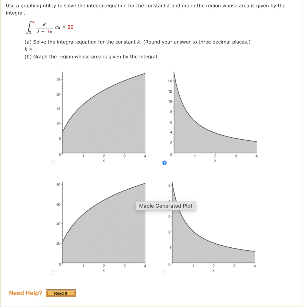 Solved Use a graphing utility to solve the integral equation | Chegg.com