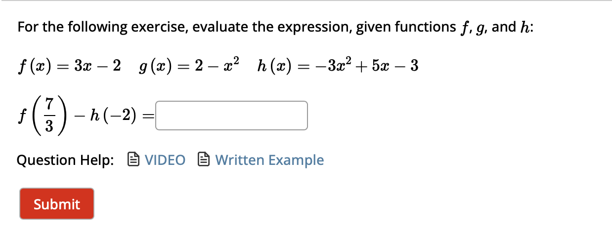 Solved For the following exercise, evaluate the expression, | Chegg.com