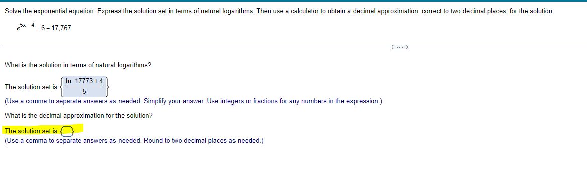 Solved Solve The Exponential Equation. Express The Solution | Chegg.com