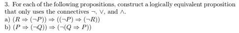 Solved 3. For Each Of The Following Propositions, Construct | Chegg.com