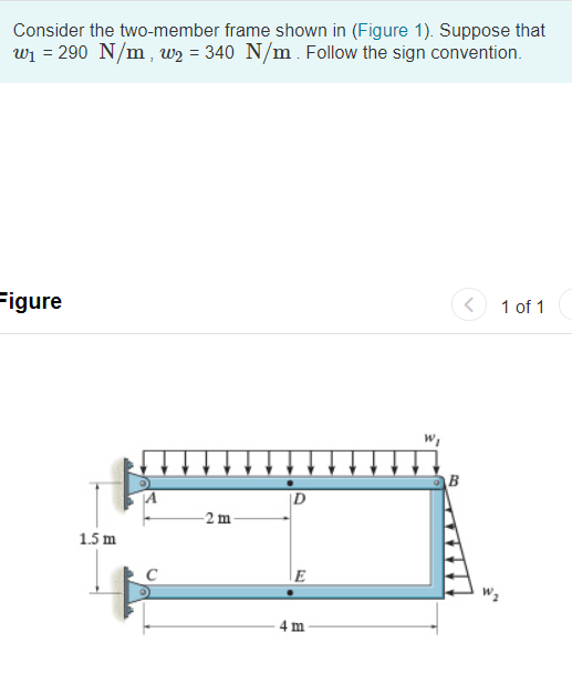 Solved 1) Determine the internal normal force at point D | Chegg.com