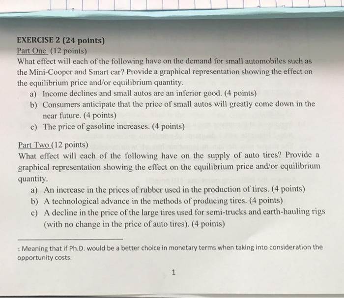 Solved What Effect Will Each Of The Following Have On The | Chegg.com