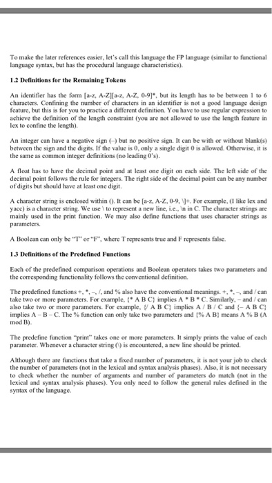 Solved CS 4110 Compiler Design Project Phase 1 Lexical Chegg