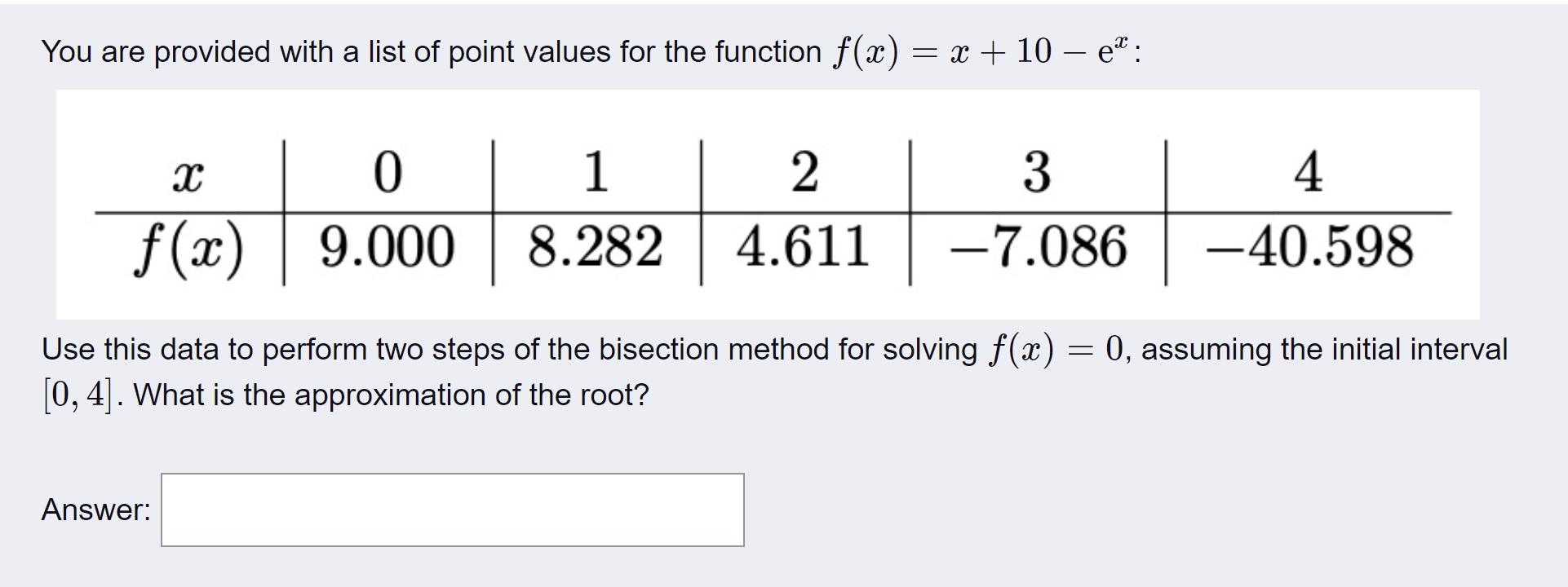 Solved You are provided with a list of point values for the | Chegg.com