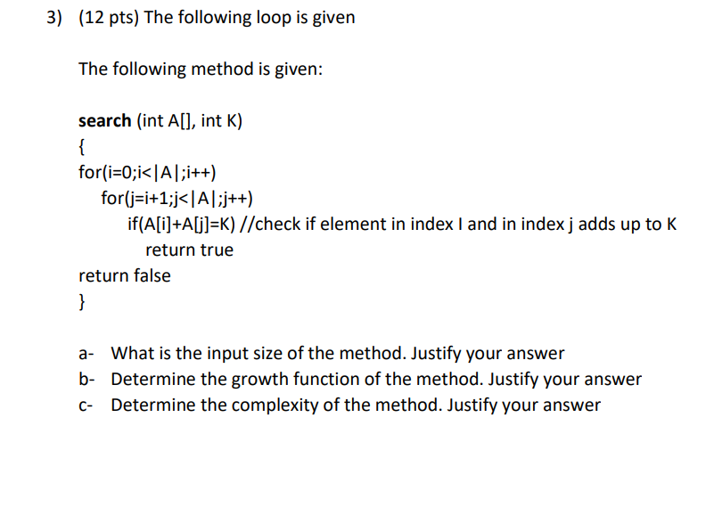 Solved 3) (12 pts) The following loop is given The following | Chegg.com