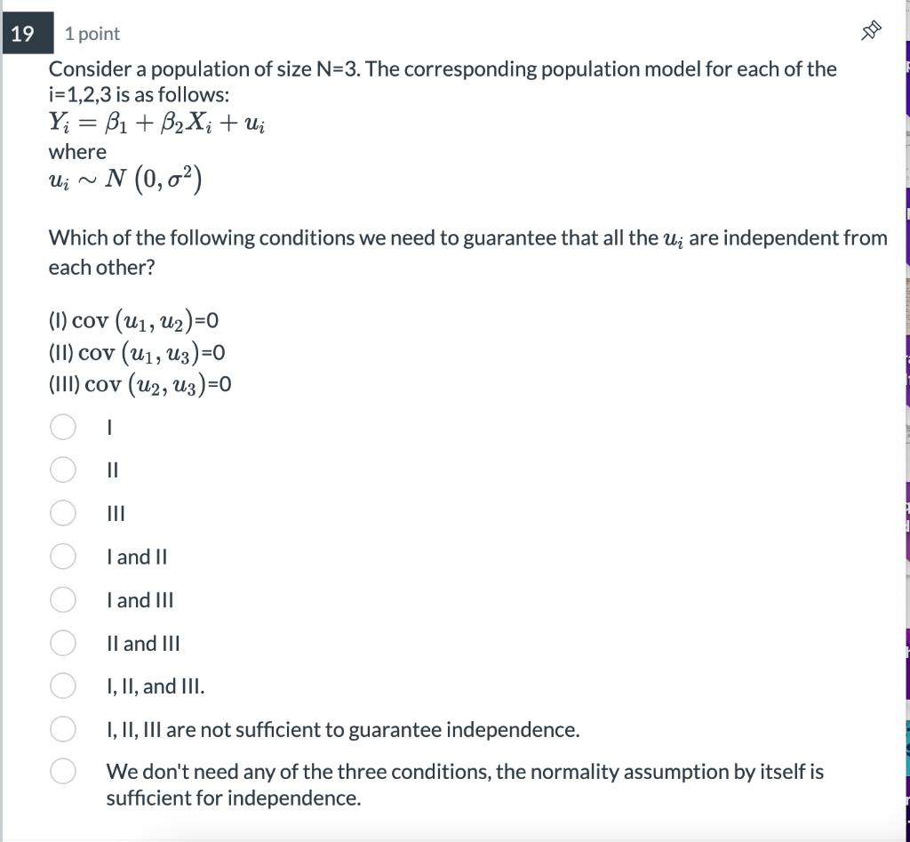 Solved 91 point Consider a population of size N=3. The | Chegg.com