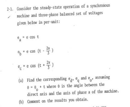 Solved 2-1. Consider The Steady-state Operation Of A | Chegg.com