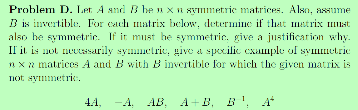 [Solved]: Problem D. Let ( A ) And ( B ) Be ( N Time