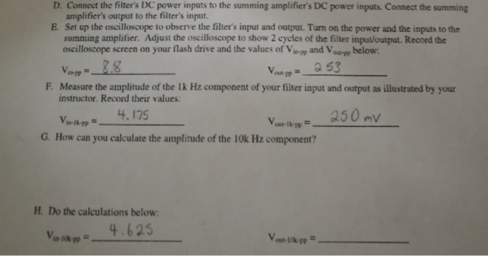 Solved A. Build the active high pass filter shown in Figure | Chegg.com