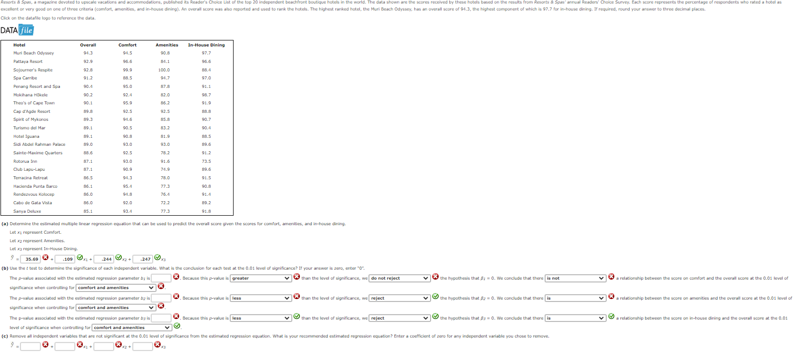 Solved 1) Use the t test to determine the significance of | Chegg.com