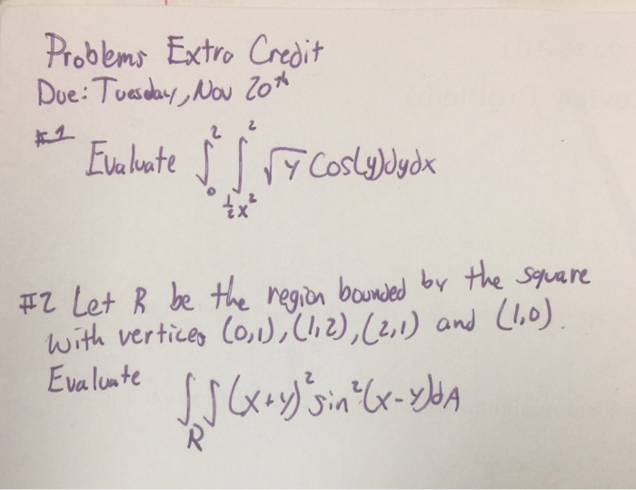 Solved Please solve for both I need the extra credit points | Chegg.com