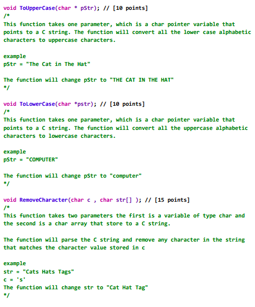 Solved IN C PROGRAMMING How do you implement a basic string | Chegg.com