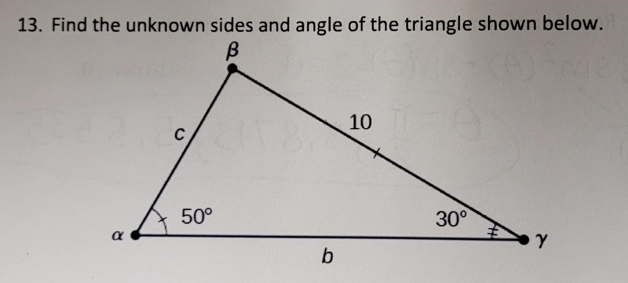 how to find two unknown sides of a right triangle