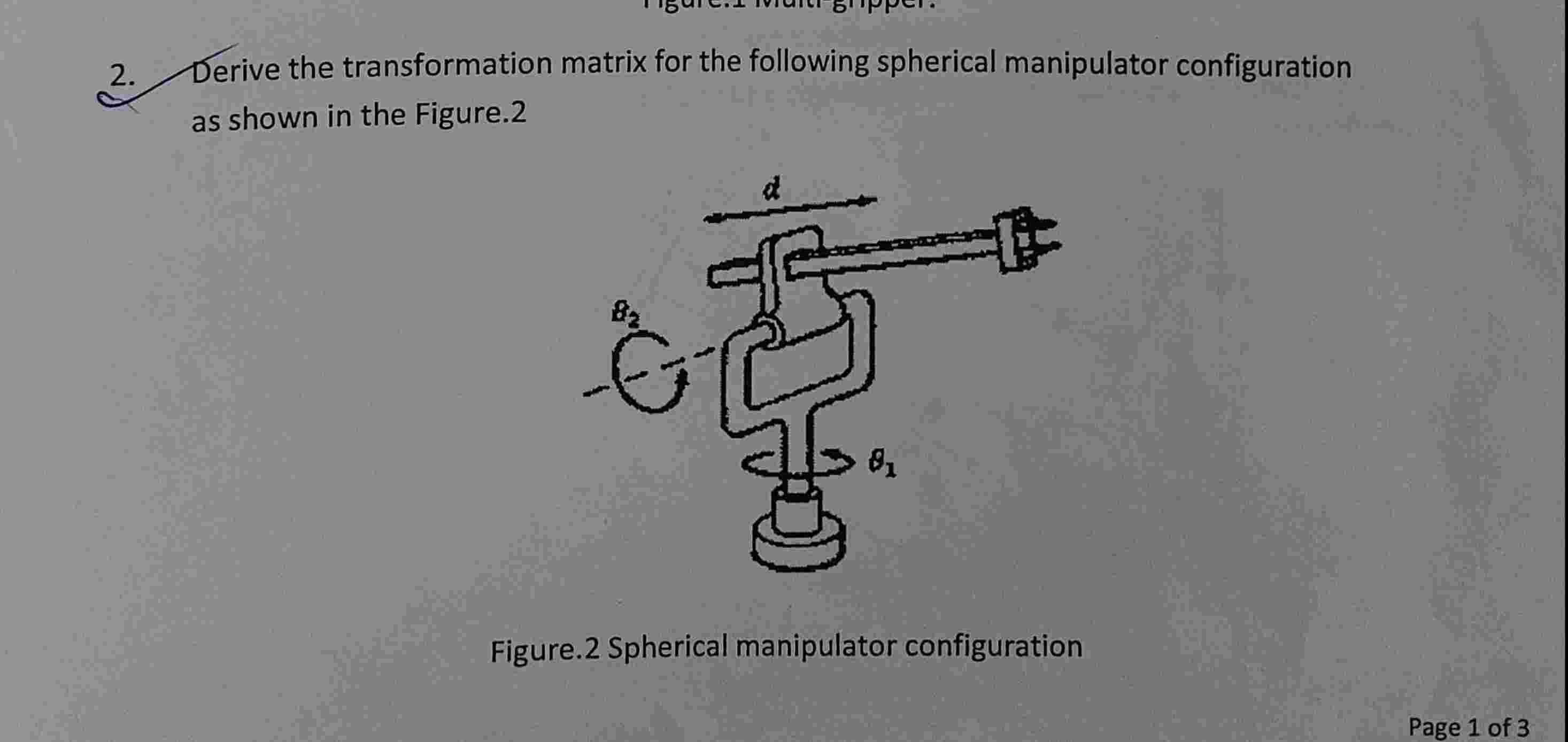 Solved 2. ﻿Derive the transformation matrix for the | Chegg.com