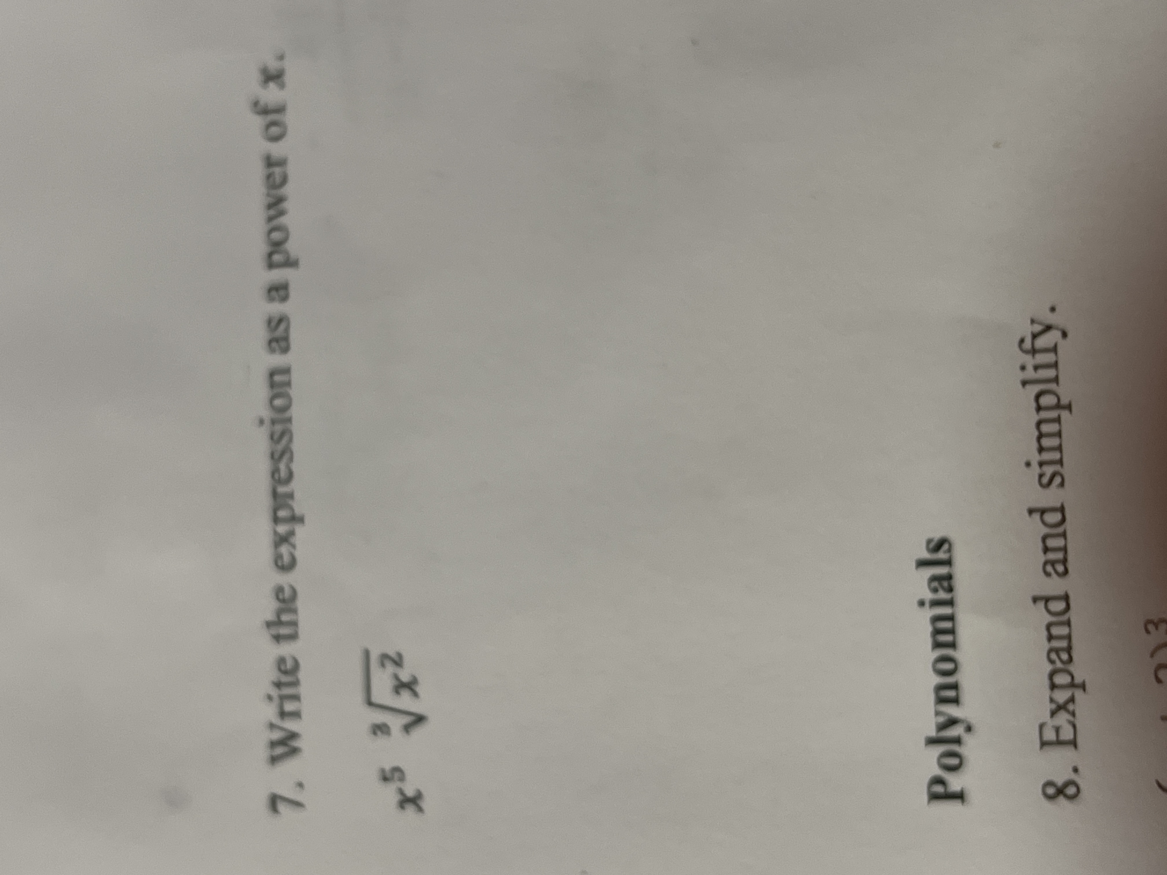 write 3 to the 9th power as an expression
