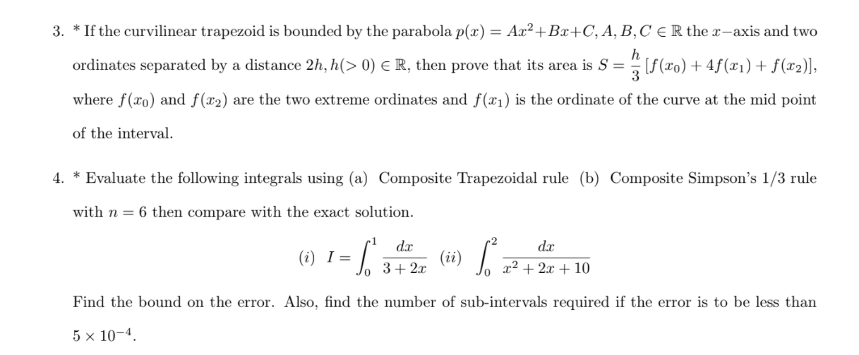 Solved 3. * If the curvilinear trapezoid is bounded by the | Chegg.com