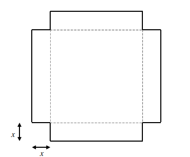 Solved An open-top box is to be made from a square sheet of | Chegg.com