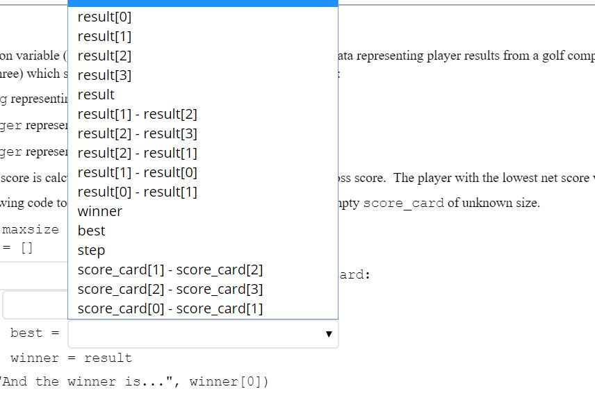 Solved There exists a Python variable (a list of lists) | Chegg.com