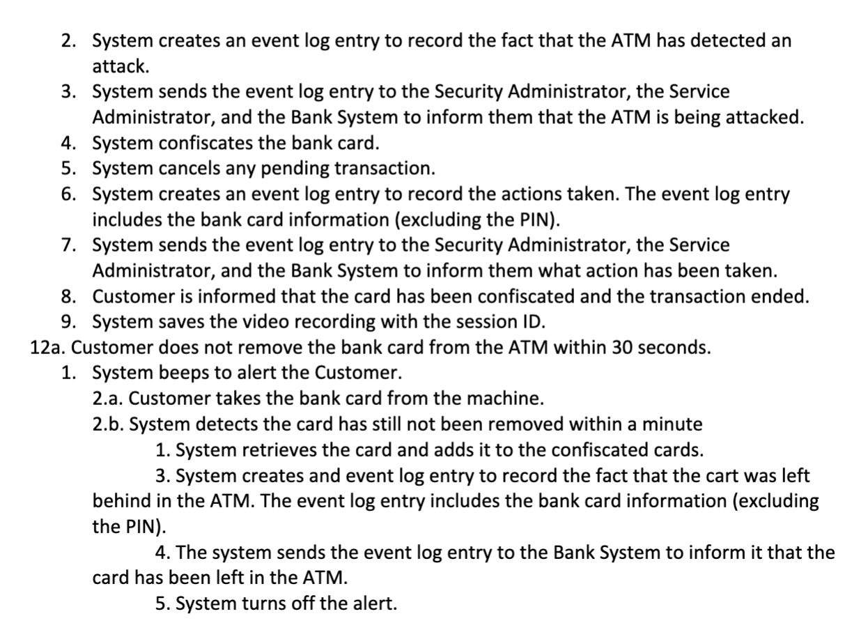 Solved Consider the following use case that describes how a | Chegg.com