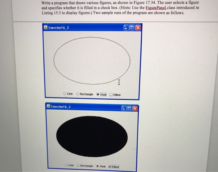Solved Write a program that draws various figures, as shown | Chegg.com