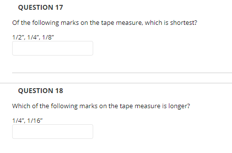 Solved QUESTION 17 Of the following marks on the tape | Chegg.com