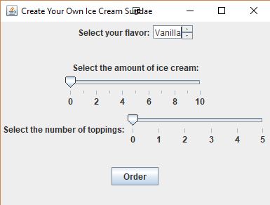 Solved 1. How would this GUI application for an Ice Cream | Chegg.com