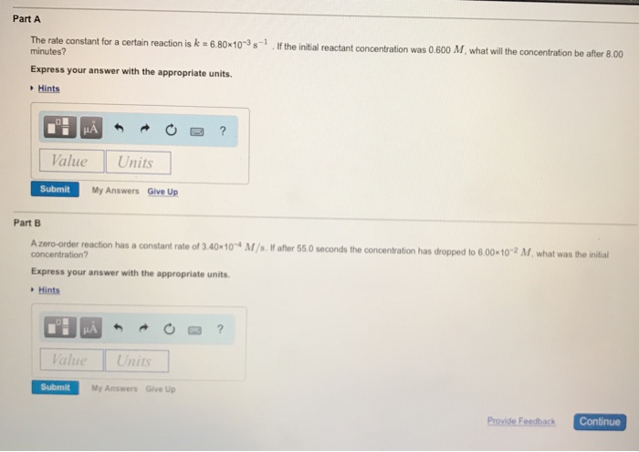 Solved The rate constant for a certain reaction is k = 6.80 | Chegg.com