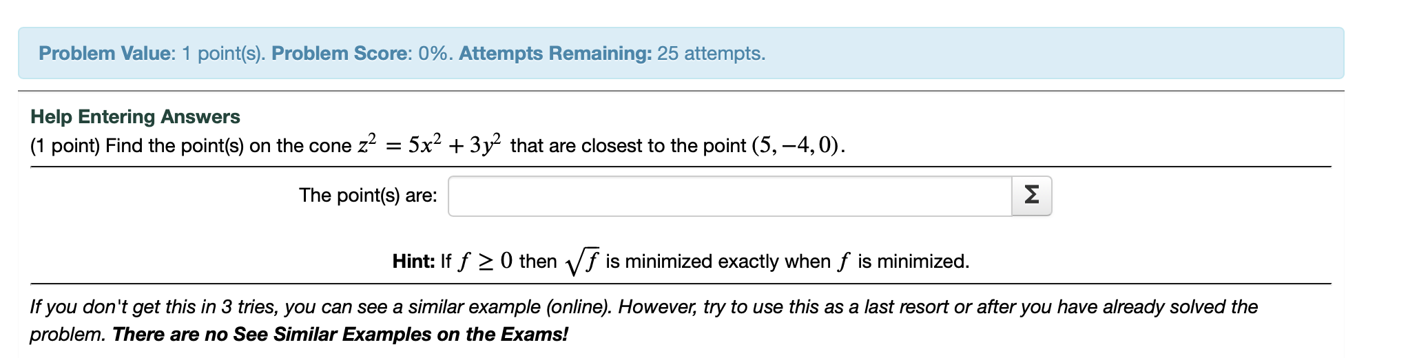 Solved Problem Value: 1 point(s). Problem Score: 0%. | Chegg.com