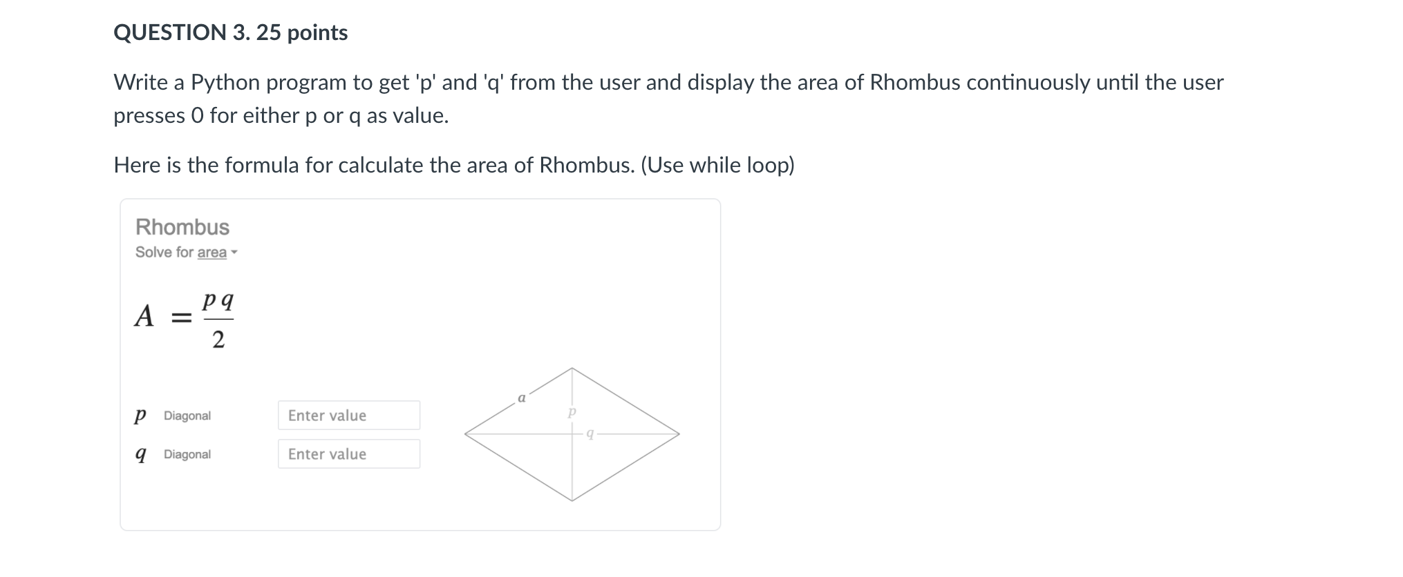 Solved QUESTION 3. 25 points Write a Python program to get | Chegg.com