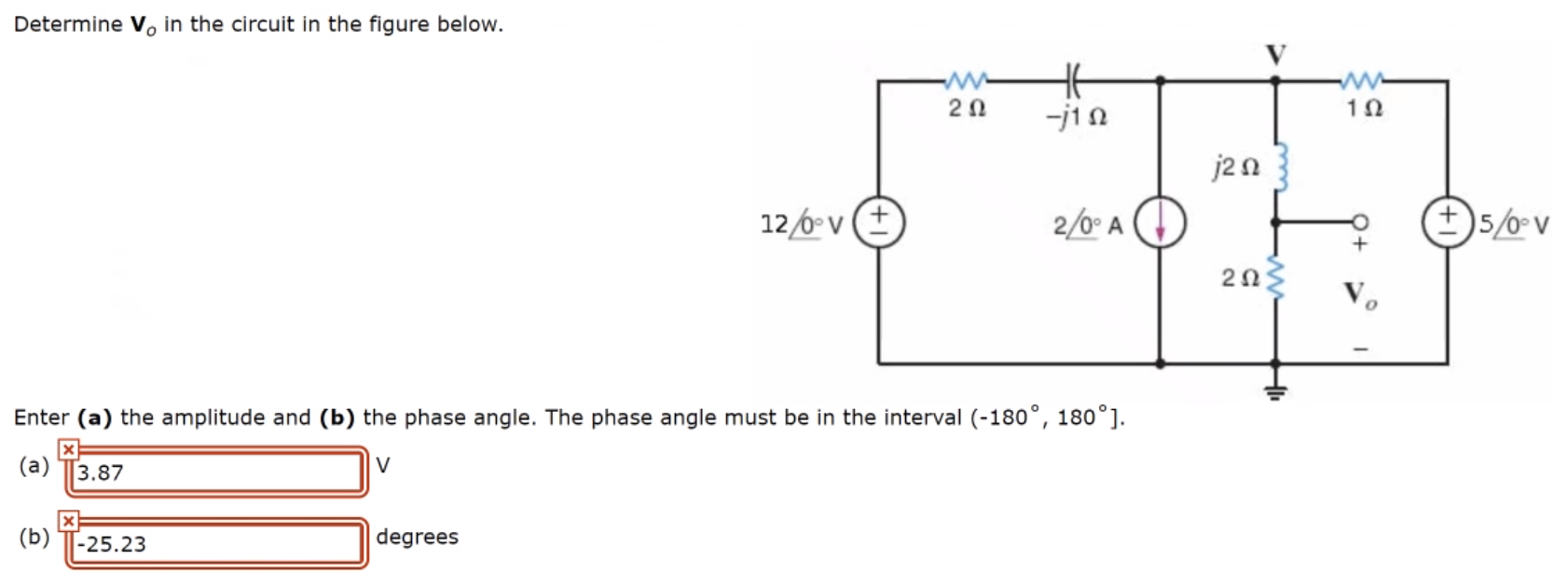 Solved Determine V, in the circuit in the figure below. 202 | Chegg.com