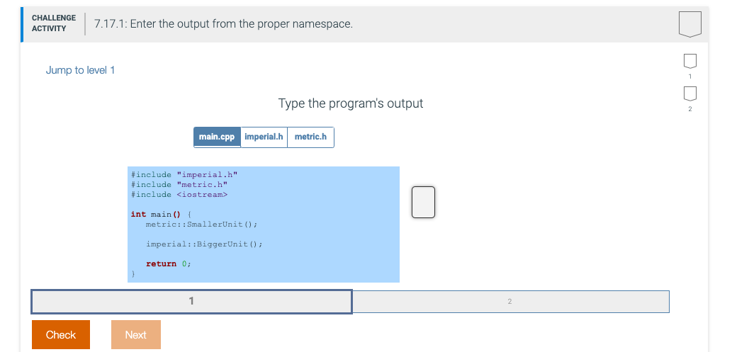 CHALLENGE ACTIVITY 7.10.1: Enter the output of the | Chegg.com