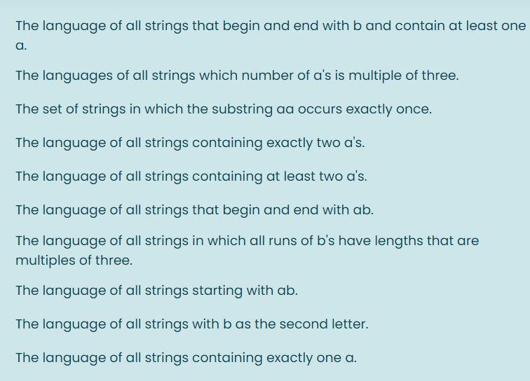 The Language Of All Strings That Begin And End With B | Chegg.com