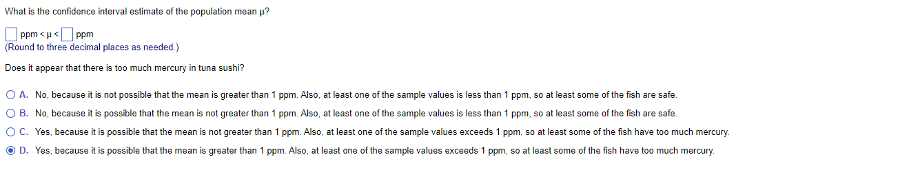 A food safety guideline is that the mercury in fish | Chegg.com