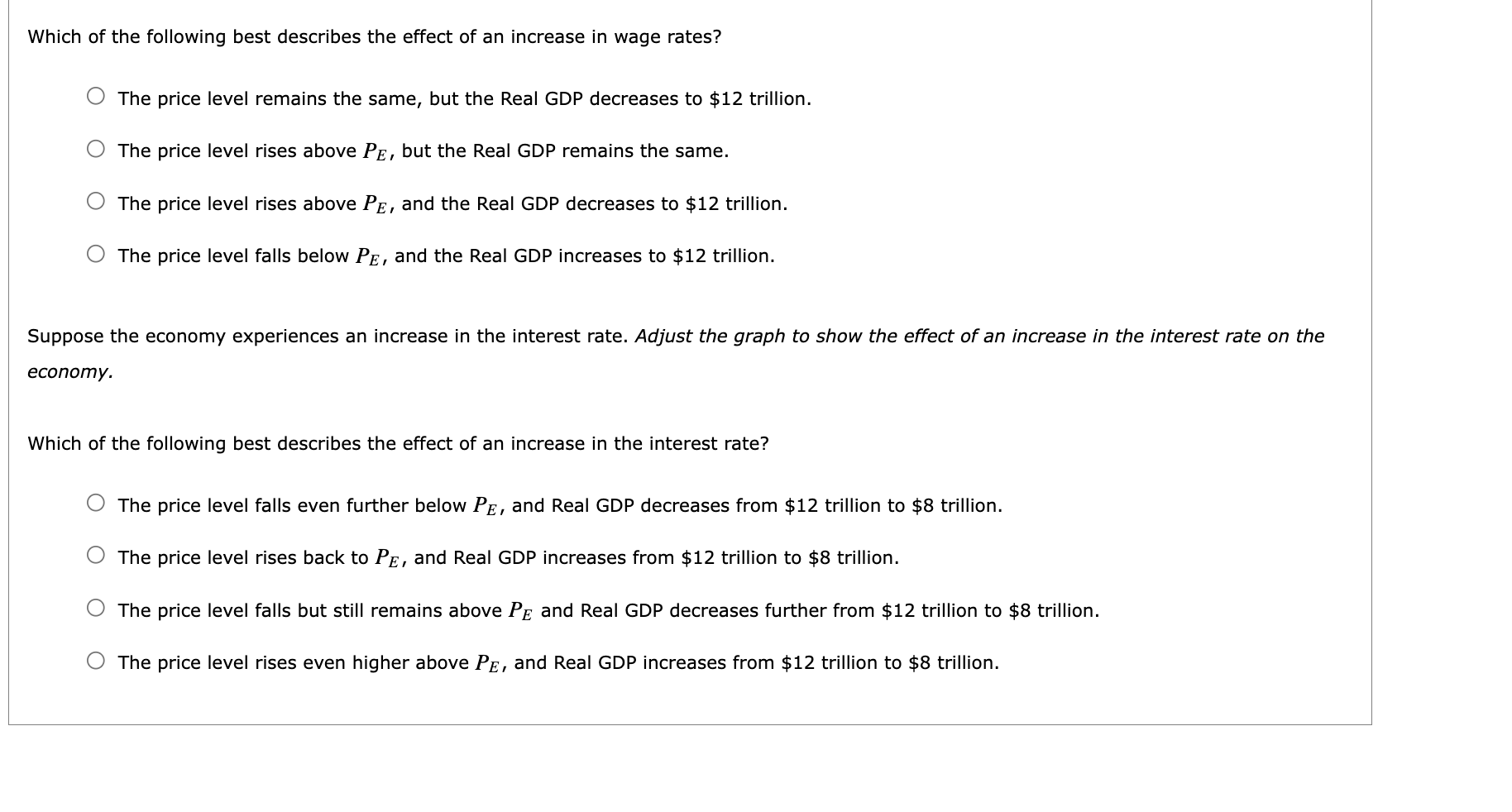 Solved Which of the following best describes the effect of | Chegg.com