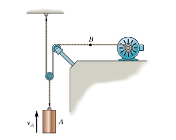 Solved The 570-lb cylinder at A is hoisted using the motor | Chegg.com