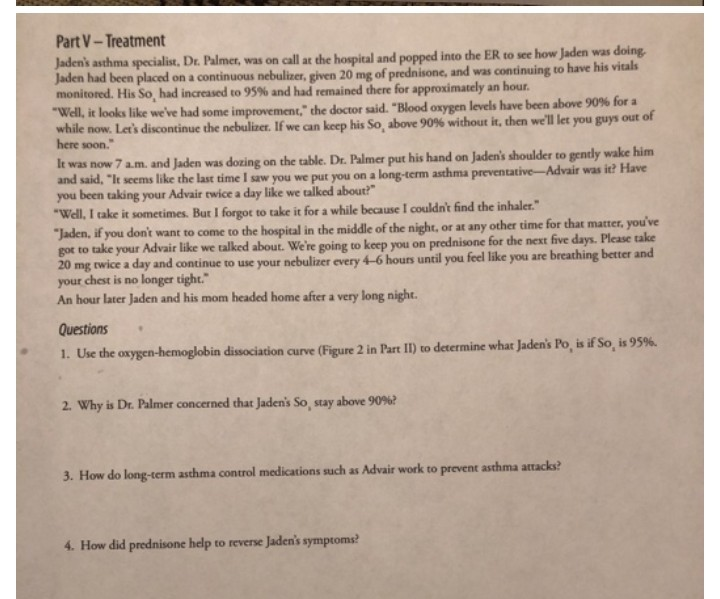 asthma attack case study jaden answers