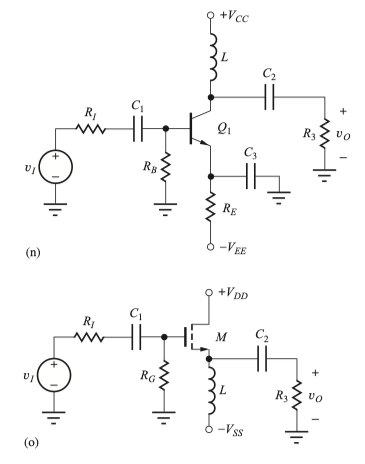Problem 1: Draw the ac equivalent circuits for, and | Chegg.com