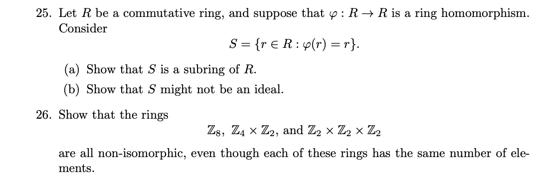 Solved = = 25. Let R Be A Commutative Ring, And Suppose That | Chegg.com