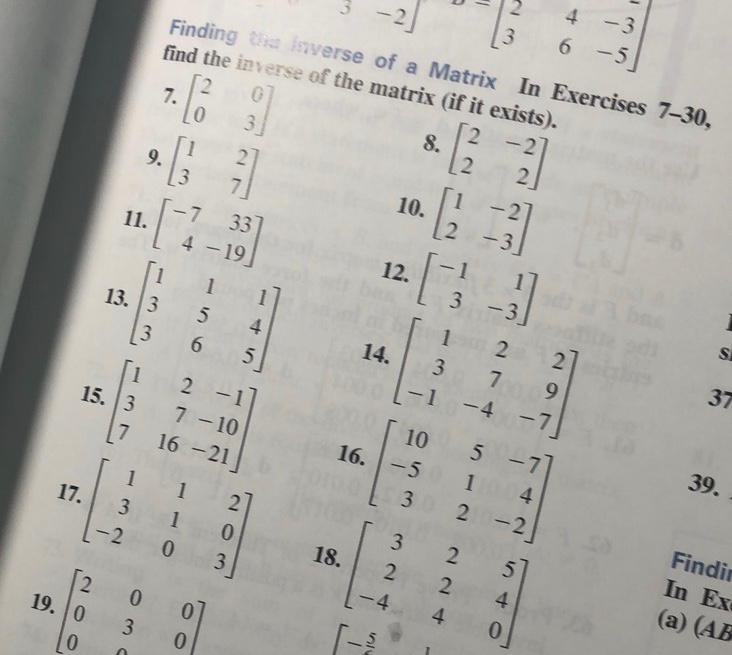 find the inverse of the matrix a 3 2 4 5