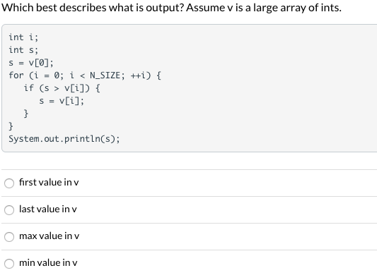 Solved What Is The Output Int N For N 0 N 10 N Chegg Com