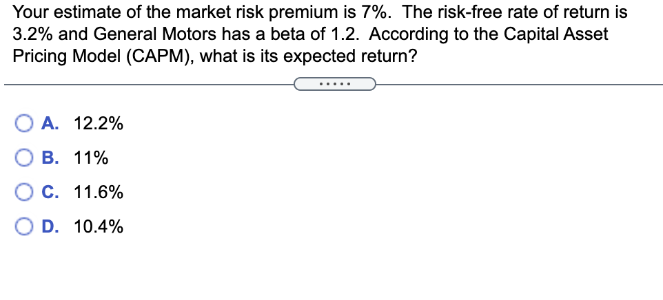 solved-your-estimate-of-the-market-risk-premium-is-7-the-chegg